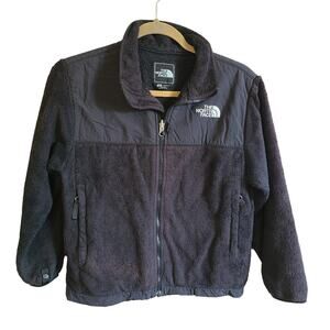 The North Face Girls Medium Black Full Zip Denali Fleece Jacket Outdoor Layering